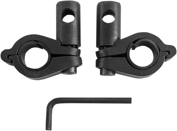 Replacement Round Windshield Handlebar Clamp Kit Black, 2, nordicamoto.ro