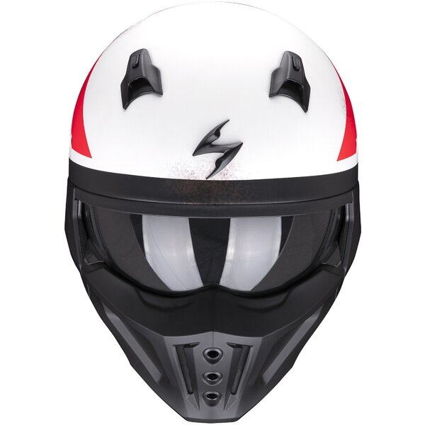 Casca moto Scorpion Covert-X T-RUST M Alb mat/Rosu, 4, nordicamoto.ro