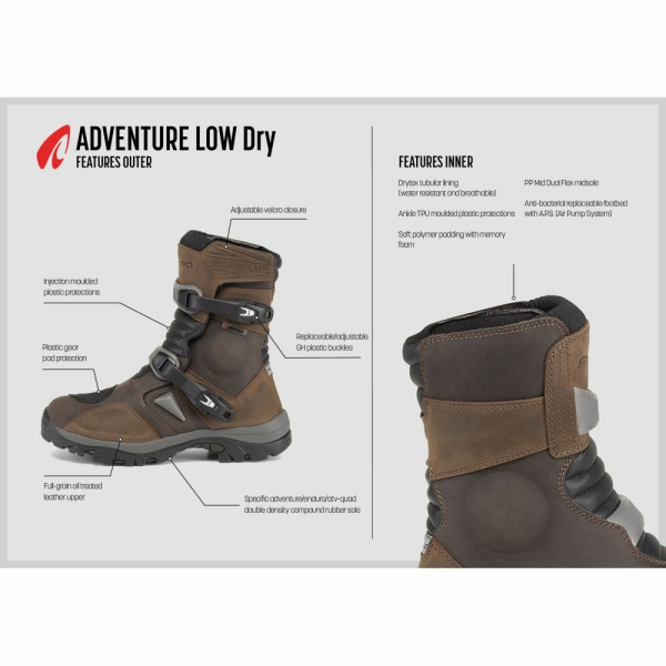 FORC50W-24 Brown Forma Touring Adventure Low száraz csizma, 43-as méret, 2, nordicamoto.ro