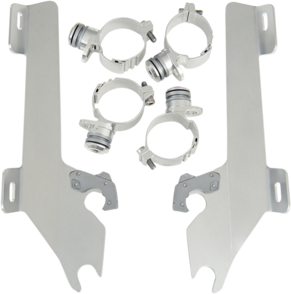 Fats/slim Windshield Trigger-lock Complete Mount Kit Polished, 1, nordicamoto.ro