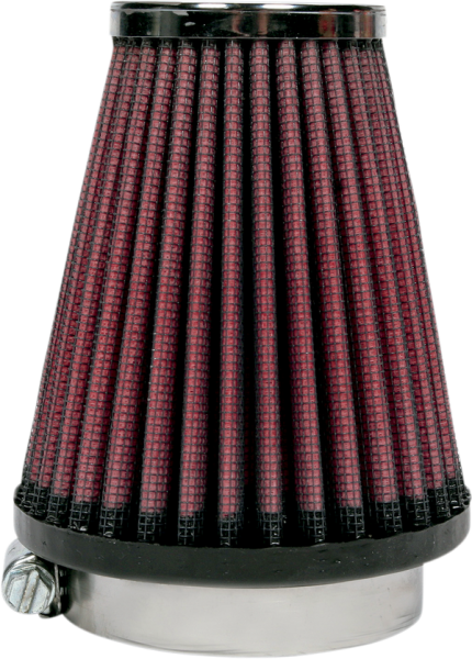 Universal Round Tapered Type Clamp-on Air Filter Black, Red, 1, nordicamoto.ro