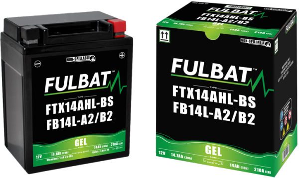 Fulbat FTX14AHL-BS, FB14L-A2/B2 motorkerékpár-gélakkumulátor, 2, nordicamoto.ro
