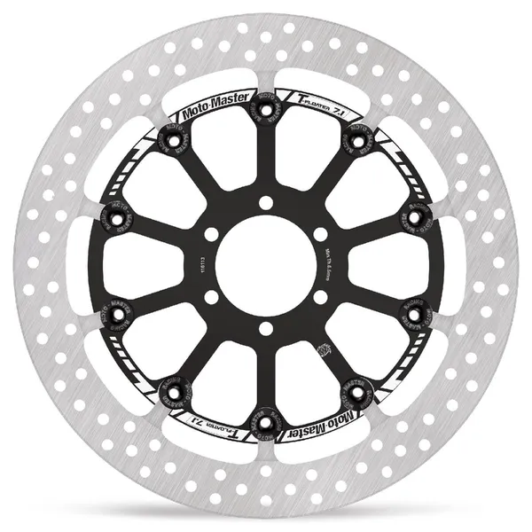 Halo sorozatú úszó rotor – fekete, ezüst, rozsdamentes acél, 1, nordicamoto.ro