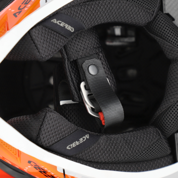 Acerbis T711 sisak, fluoreszkáló narancs/fekete, M-es méret, 2, nordicamoto.ro