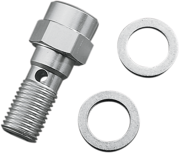 Banjo Bolt With Brake Light Switch Mount Chrome, 1, nordicamoto.ro