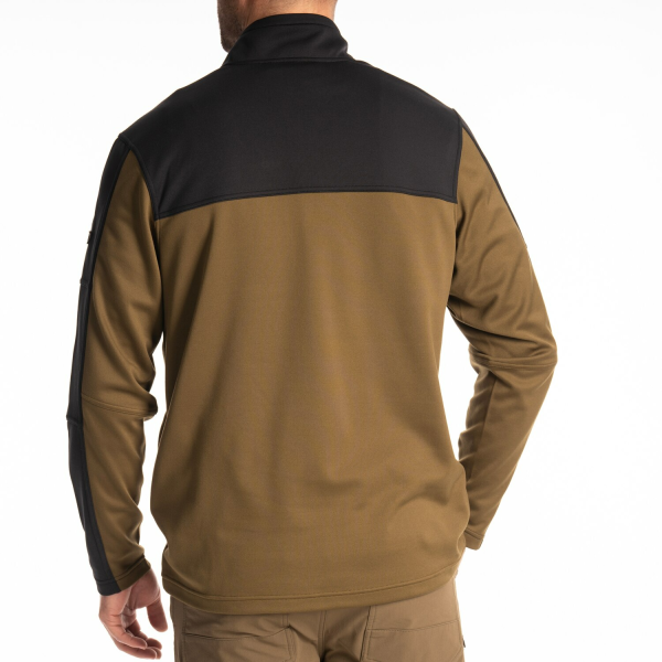 Pulover Klim Glacier 1/4 Zip Mid Layer Dark Olive - Black, 16, nordicamoto.ro