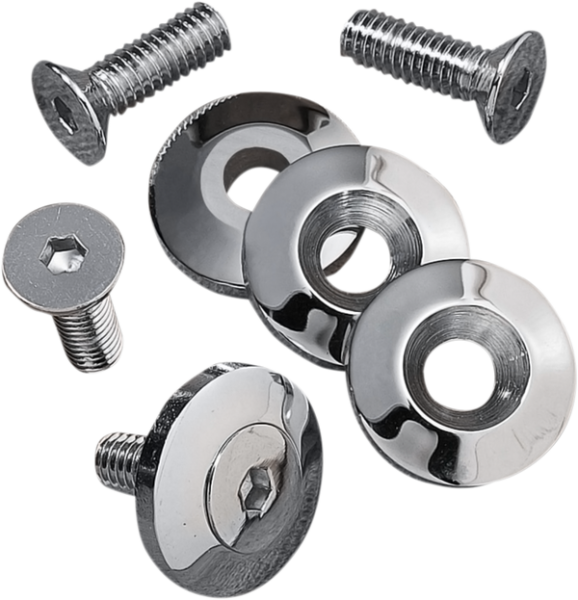 Custom Bolt Kit For Flat Side Tanks Chrome, 1, nordicamoto.ro