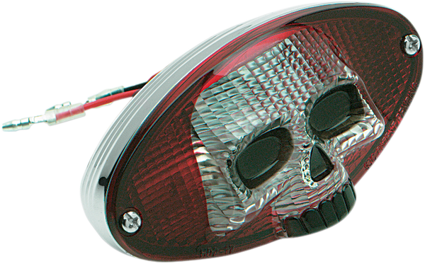 Red And Clear Skull Taillight Red, 1, nordicamoto.ro