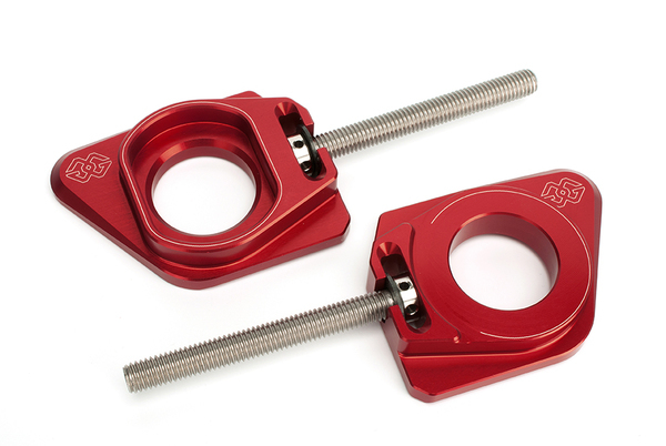 Axb Chain Adjuster Axle Blocks Red, 2, nordicamoto.ro