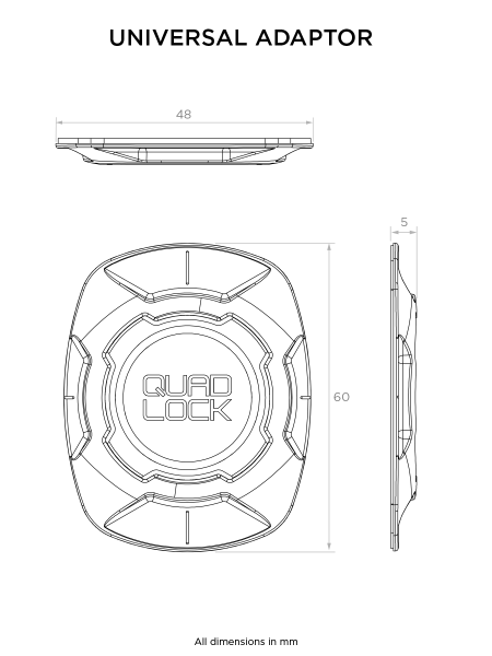 Quad Lock univerzális adapter – V3, 2, nordicamoto.ro