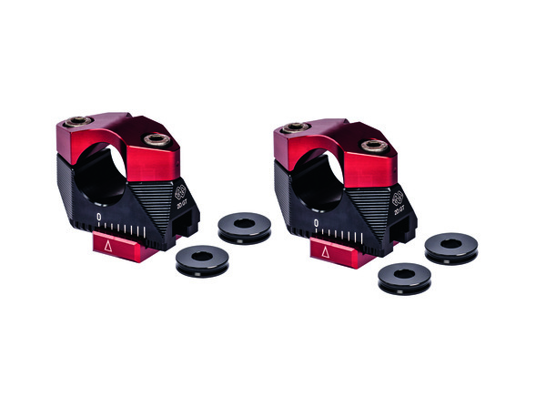 2d.gt Handlebar Risers Black, Red, 1, nordicamoto.ro