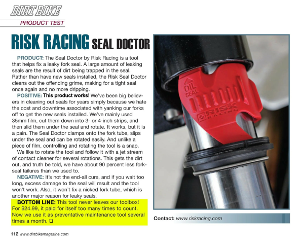 Fork Seal Doctor – Risk Racing villatömítés-tisztító, 5, nordicamoto.ro