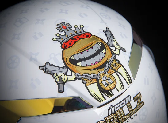 Casca Icon Airform™ Grillz Black/Gold/Pink/White S, 4, nordicamoto.ro