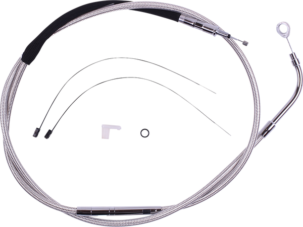 High-efficiency Polished Stainless Clutch Cable Silver, 1, nordicamoto.ro