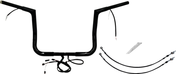Plug & Play Ez Install 1-1/4(r) Flat Top Handlebar Kit Black, 3, nordicamoto.ro