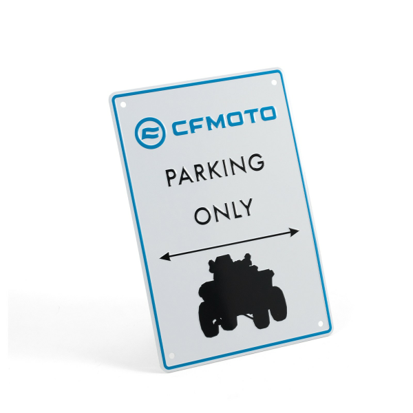 CFMOTO „ATV PARKING ONLY” díszlap – alumínium, 2, nordicamoto.ro