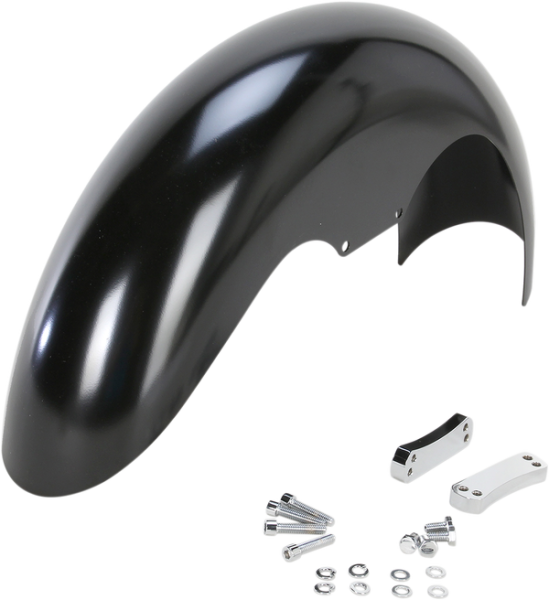 Hugger Front Fender With Mounting Blocks For Softail/dyna Black, 3, nordicamoto.ro