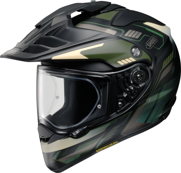 SHOEI HORNET-ADV06 Invigorate TC-4 sisak, fekete/matt zöld, XS, 1, nordicamoto.ro