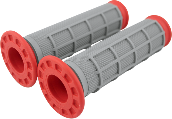 Dual-compound Atv Grips Gray, Red, 1, nordicamoto.ro