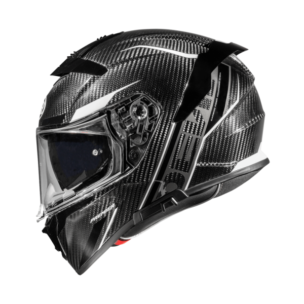 Casca Premier Devil Carbon ST8 sisak, fekete/fehér, S-es méret, 2, nordicamoto.ro