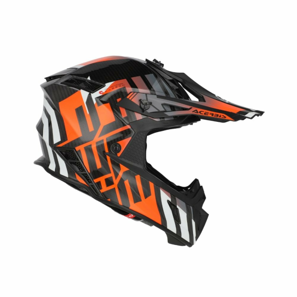 Acerbis Steel Carbon 22.06 sisak, fekete/narancssárga, 12, nordicamoto.ro