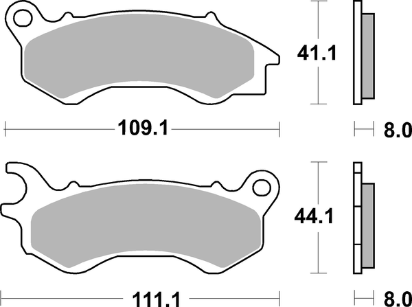 Ct Scooter Carbon Tech Organic Brake Pads, 2, nordicamoto.ro