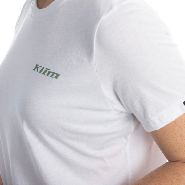 Tricou Dama Klim Canyon Tri-blend Dusty White - Hedge Green, 10, nordicamoto.ro