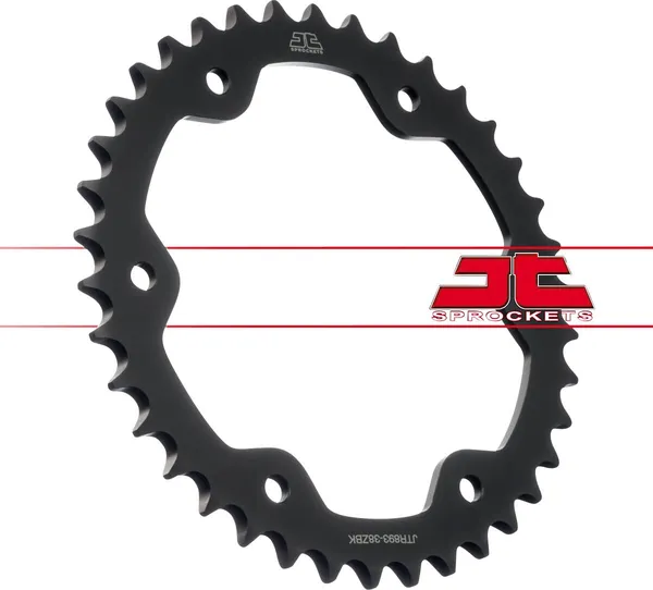 JT SPROCKETS Steel Rear Sprocket Black, Zinc Plated, 3, nordicamoto.ro