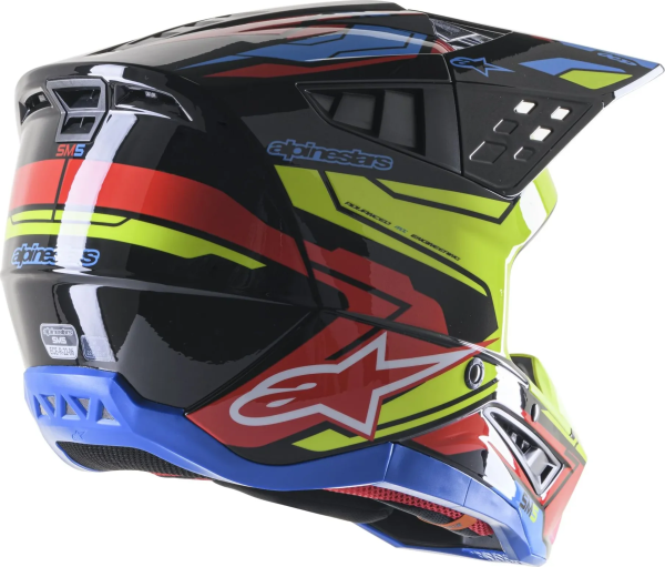 Alpinestars Supertech M5 Action 2 sisak, fekete/sárga/piros, XL méret, 2, nordicamoto.ro