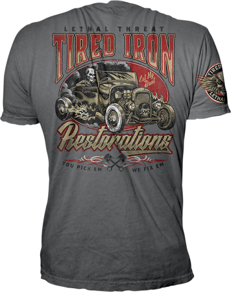 Tired Iron Restorations T-shirt Gray XL, 3, nordicamoto.ro