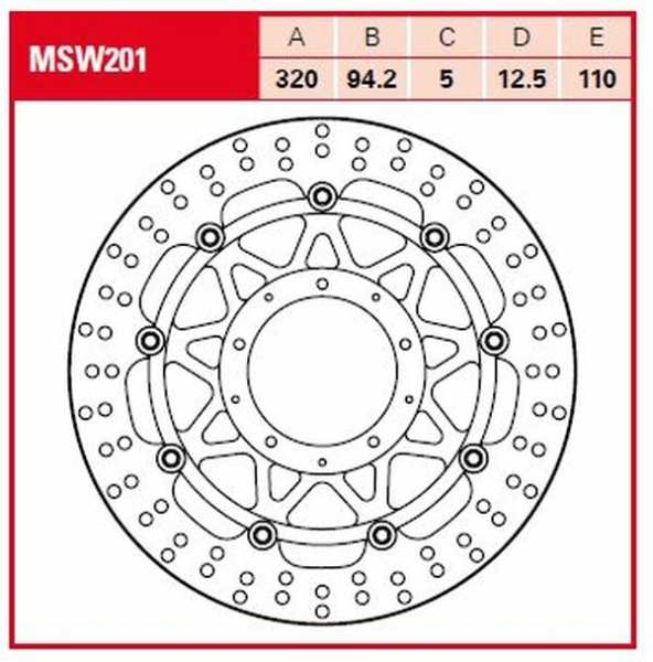 Round Floating Brake Rotor, 1, nordicamoto.ro
