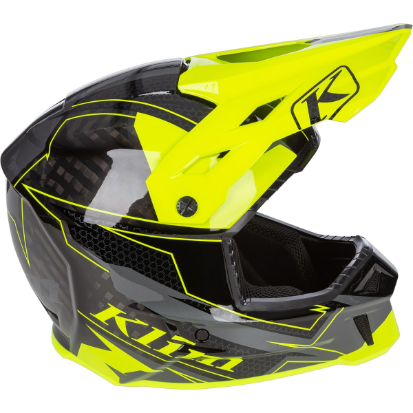 Klim F3 Carbon ECE Unruly fekete–fehér motoros sisak, 40, nordicamoto.ro