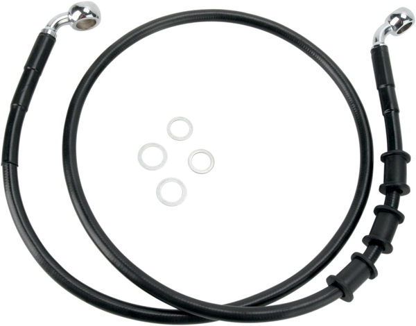 Extended Length Black Vinyl Brake Line Kit Black Oversize [+203 mm (8'')], 1, nordicamoto.ro