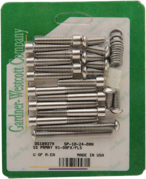 Bolt Kit Stainless Steel, Polished, 1, nordicamoto.ro