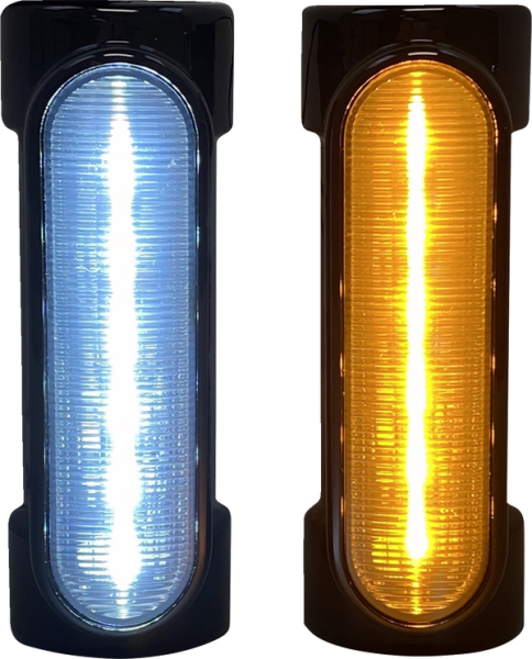 Dynamic Amber/white Engine Guard Leds Black, 1, nordicamoto.ro