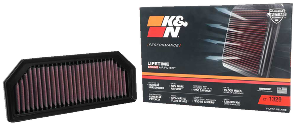 High-flow Air Filter Black, Red, 4, nordicamoto.ro