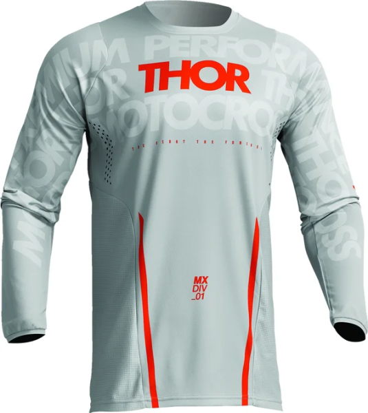 Tricou Thor Pulse Mono Gray/Orange XL, 1, nordicamoto.ro