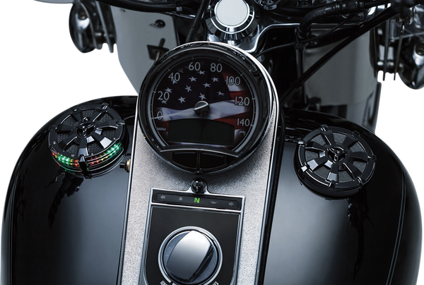 Alley Cat Led Fuel And Battery Gauge Gloss Black, 1, nordicamoto.ro