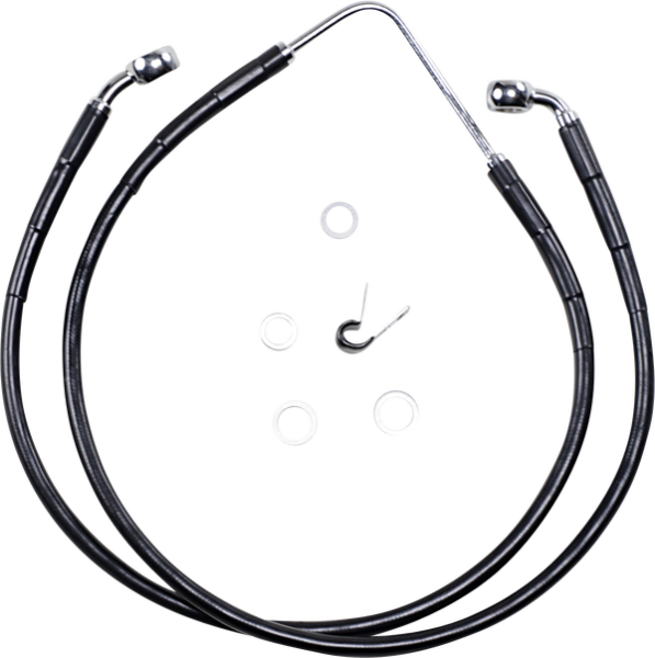 Stainless Steel Brake Line Kit Black, 2, nordicamoto.ro