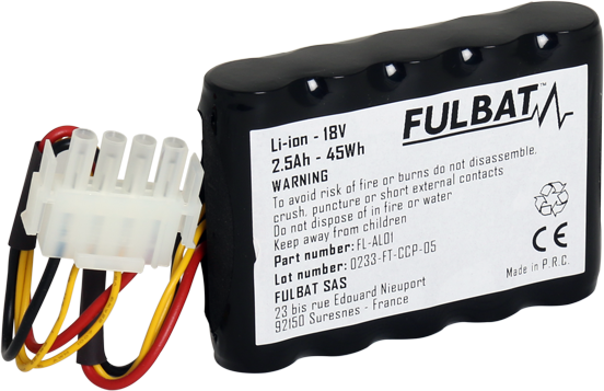Fulbat FL-AL01 18 V-os, 2,5 Ah-s, 45 Wh-s lítium-akkumulátor – AL-KO robotokhoz, 1, nordicamoto.ro