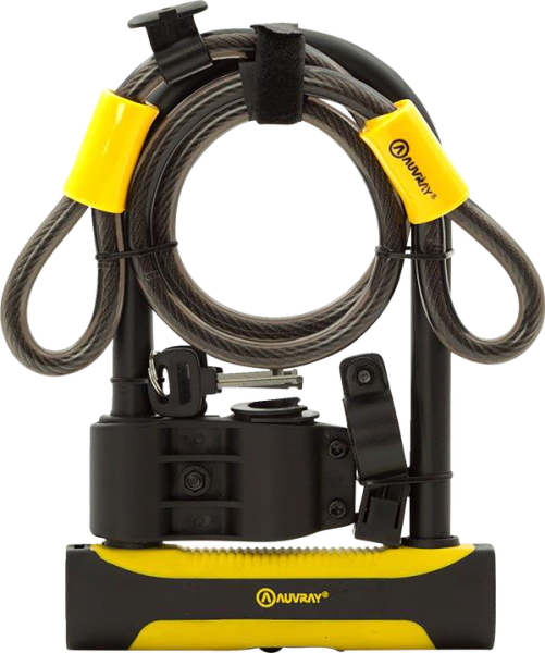 U-lock + Cable, U-roc Black, Yellow, 1, nordicamoto.ro