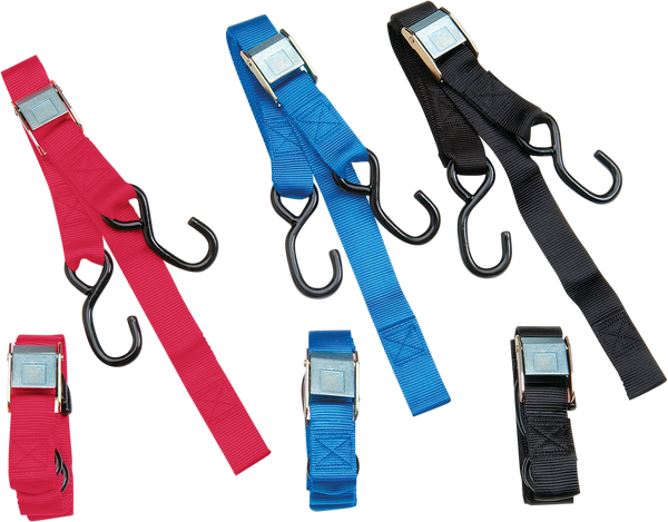 1-1/2(r) Heavy-duty Cam Buckle Tie-downs With Built-in Assist Blue, 2, nordicamoto.ro