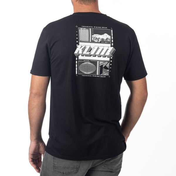 Tricou Klim Vision Tri-blend Black - White, 4, nordicamoto.ro