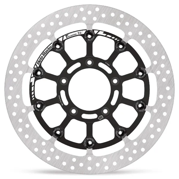 Halo sorozatú úszó rotor – fekete, ezüst, rozsdamentes acél, 1, nordicamoto.ro