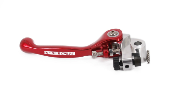 Gas Gas EC 250/300 (2021–2022) és Husqvarna TE 250/300 (2022) modellekhez készült piros, összecsukható, kovácsolt kuplungkart az Enduro Expert-től, 1, nordicamoto.ro
