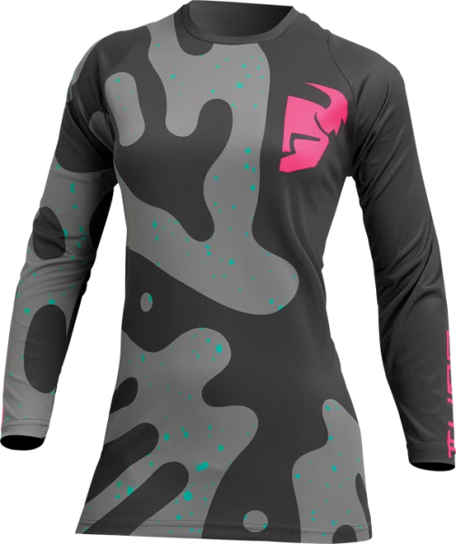 Tricou Dama Thor Sector Disguise Aqua/Teal L, 2, nordicamoto.ro