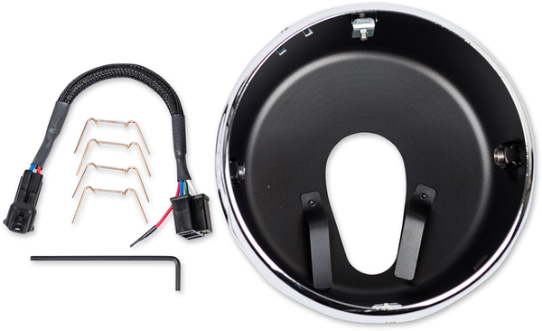 Headlight Adapter Kit Chrome, 3, nordicamoto.ro