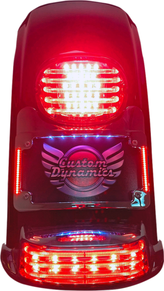 Turn Signal Eliminator With Tri Radius Illuminated Plate Frame Amber, White, 1, nordicamoto.ro