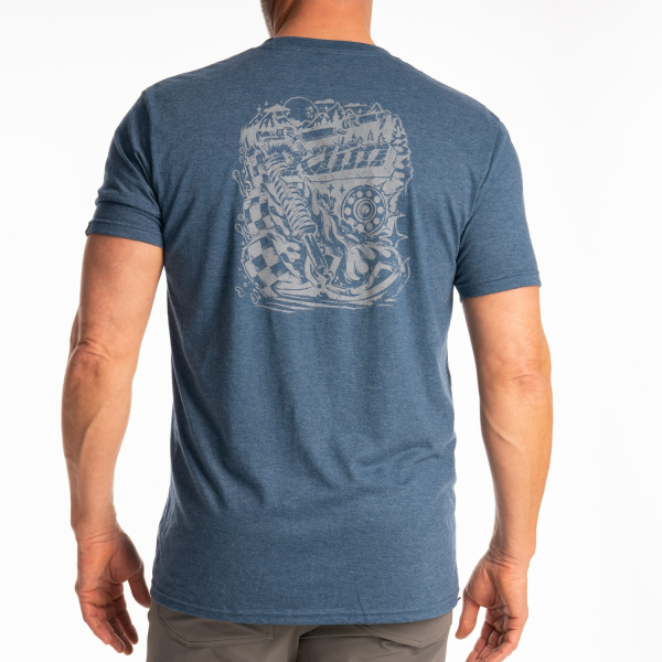 Tricou Klim Guts n' Glory Tri-blend Heathered Neptune - Monument, 8, nordicamoto.ro