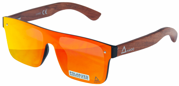 AMOQ Burst Sunglasses PLRZD Wood-Red mirror, 3, nordicamoto.ro
